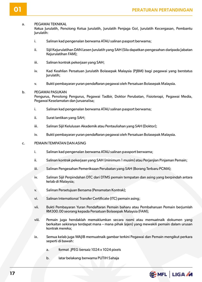 Kalau ikut kenyataan dari <a href="/MFL_MY/">Malaysian Football League</a> betul apa yang dikatakan, pendaftaran memang ikut prosedur seperti yang tertera dalam Manual Liga Malaysia 2025-2026

Artikel 3.3, 3.3.1, 3.3.2(c)

Memang tak salah dan ikut peraturan, SYABAS!!! 👍🏾

Tapi itu bab pendaftaran, bab kelayakan pemain?