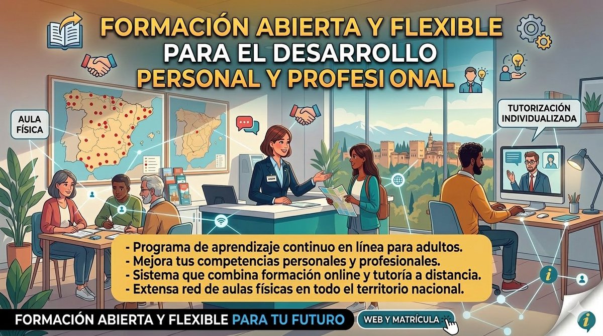 mentorgranada's tweet photo. ¡Aprende a tu ritmo sin renunciar al apoyo presencial! 🌍 Formación online, tutoría individualizada y una red de aulas en toda España para tu desarrollo personal y profesional. 📱💻 #FormaciónFlexible #AprendizajeContinuo #DesarrolloProfesional
https://t.co/nCGFrGqvWu https://t.co/YQCg5gv3Hz