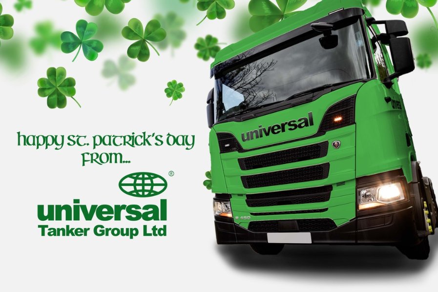 universaltanker's tweet photo. 🍀 Happy St. Patrick’s Day from Universal Tankers! 🍀
We’re going green today with one of our iconic tankers 💚
Wishing you a safe, successful & lucky day on the road and beyond.
#StPatricksDay #GoingGreen #UniversalTankers #OnTheRoad #LogisticsLife https://t.co/FFJAiuwCIY
