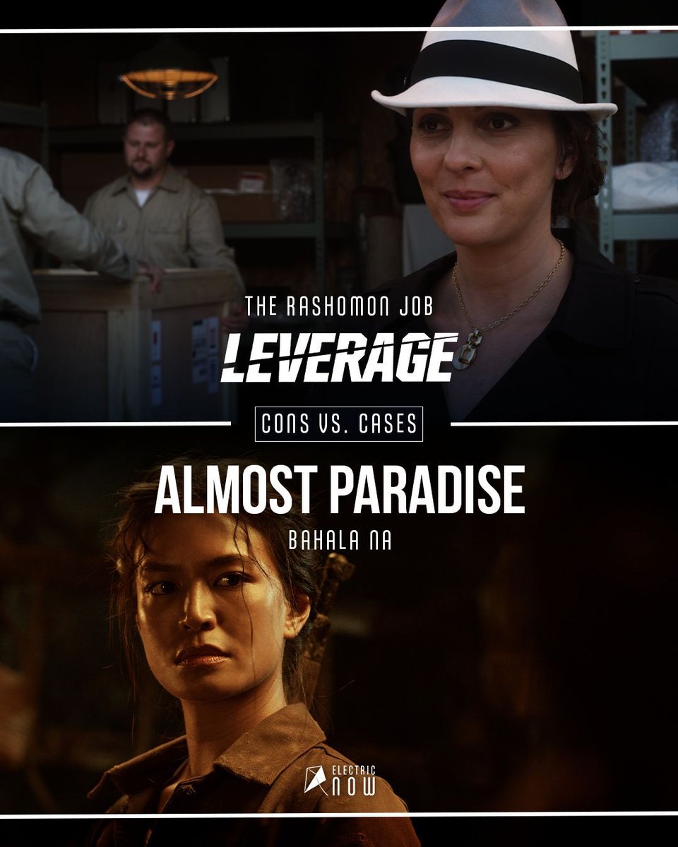 Twists and different perspectives in #Leverage's The Rashomon Job face off against Bahala Na from #AlmostParadise. Stream both episodes free on #ElectricNOW, then decide who moves on. bit.ly/consvscasesbra… 

Comment your choice:  each comment = 1 vote.
Share/repost: 2 votes.