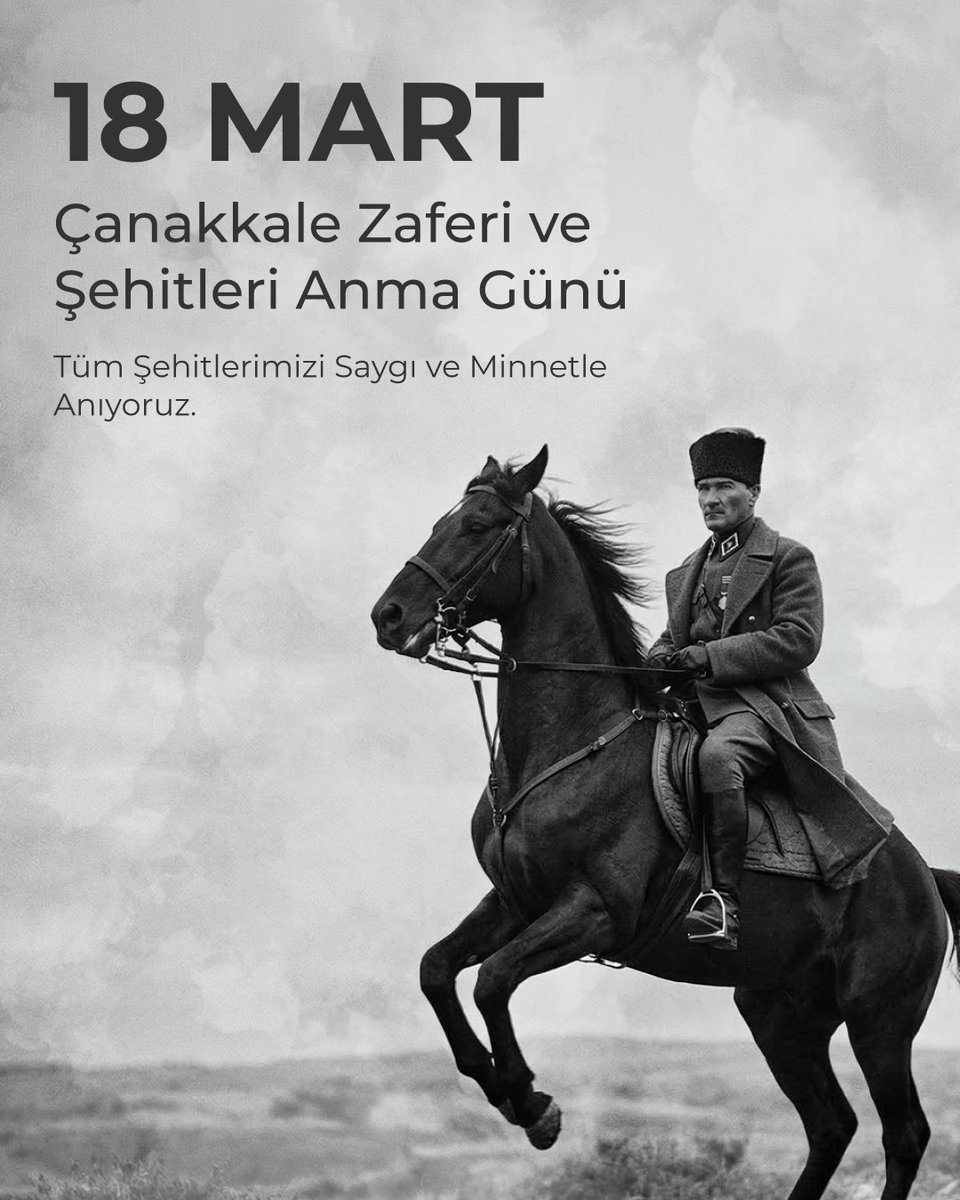 Çanakkale Zaferi'nin 111. yılında, başta Gazi Mustafa Kemal Atatürk olmak üzere tüm kahramanlarımızı rahmet ve minnetle anıyor, miras bıraktıkları cesareti bir kez daha anıyoruz.
 
18 Mart Çanakkale Zaferi ve Şehitleri Anma Günü'müz kutlu olsun!