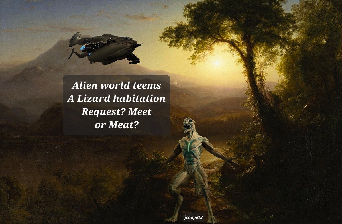 Morgan_R_R_Haze's tweet photo. #Firewords #ScifaikuSaturday
Alien world teems
A Lizard habitation
Request? Meet or Meat?
jcoope12 https://t.co/NXA1qbsJqT https://t.co/8A6zRYn6yg