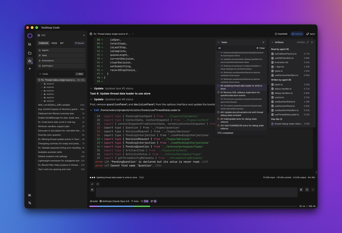 voidleapcom's tweet photo. AI coding still feels like a black box.

We’re building Voidleap for developers who want to see what’s going on, put better guardrails around it, and stay in control of how the work gets done.

Stay tuned, early access coming soon.

#AgenticAI  #ContextEngineering  #AIGuardrails https://t.co/DN8R2w4im8