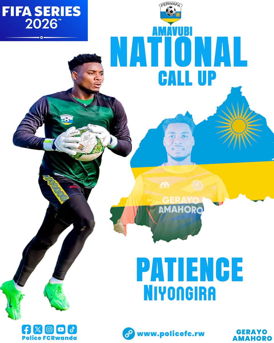 policefcrwanda's tweet image. Another chance for Byiringiro Lague to remind everyone who he is. 🇷🇼✨
On the other side, it’s time for Niyongira Patience 🧤🔥 to prove that he is the best goalkeeper.
Talent, passion—this is their moment. 💫⚽
The  FIFA Series 2026…
#FIFASeries2026 #RwandanFootball #GameTime