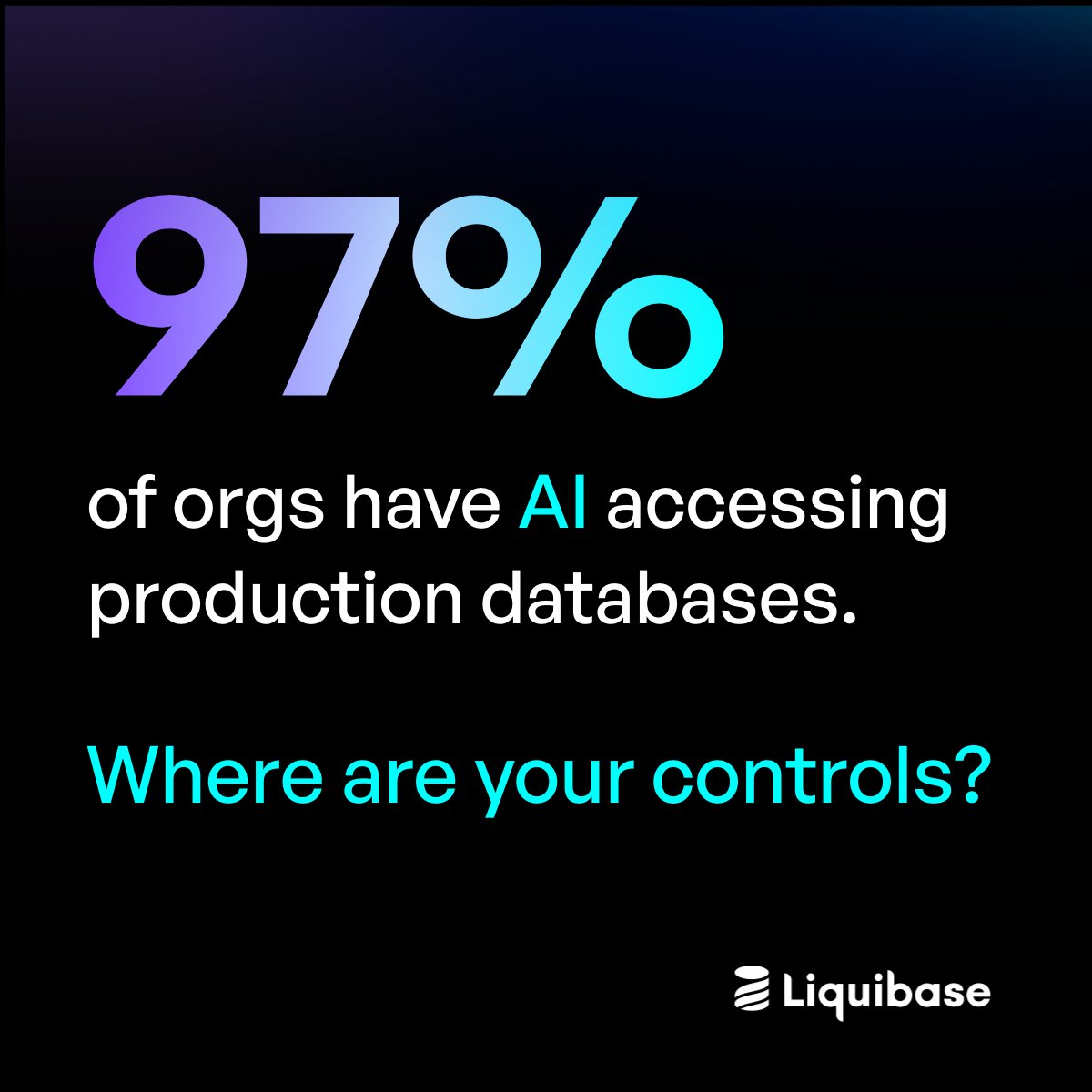 liquibase's tweet image. 97% of enterprises have AI in their production databases.

Does your governance model keep up?

See what our 2026 State of Database Change Governance Report found:
hubs.li/Q0477Q-n0

#DatabaseGovernance #AIInfrastructure #DatabaseDevOps #Liquibase