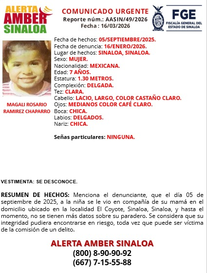 AztecaNoticias's tweet photo. La Fiscalía de Guanajuato activó la #AlertaAmbar tras la desaparición de Vanessa Anahí Romero Godínez, una adolescente de 14 años que fue vista por última vez el lunes 16 de marzo de 2026.
Mientras que en el norte del país, se mantiene vigente la búsqueda de Magali Rosario Ramírez Chaparro, de apenas 7 años.
https://t.co/HNSN4UeuAl
