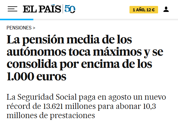 Un dato que resume el problema:

Pensión media en España
• Autónomo → ∼1.000€
• Asalariado → ∼1.500€

500€ menos al mes.
6.000€ menos al año.

Y eso si la pensión sigue existiendo.

El asalariado cotiza sin pensar.
Tú no tienes ese sistema.

Tienes que construirlo.