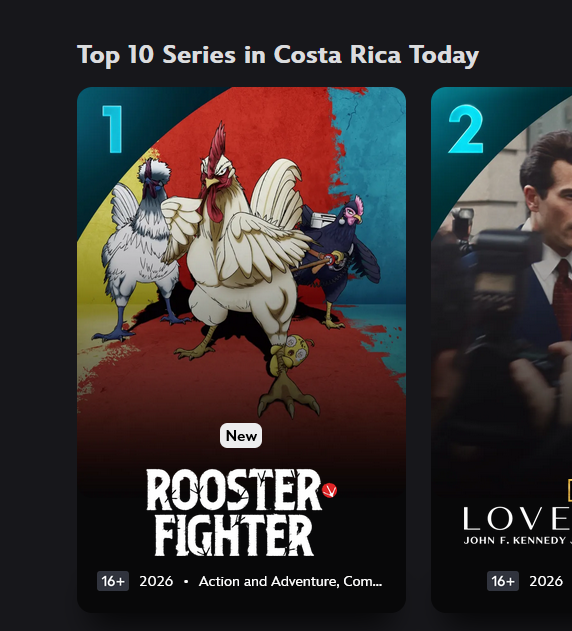 KmiKmiProject's tweet photo. #RoosterFighter siendo #1 en Costa Rica también ❤️❤️❤️ Apoyemos al autor y a este anime 😄 Comenzaré a verlo hoy. 👀 Lo pueden ver legalmente en Disney+ https://t.co/3yoRgSRQVs