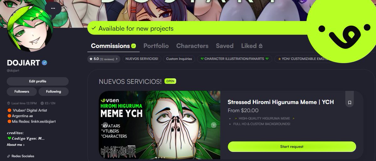 Dojiart | 💚Vgen Artist💚 tweet media