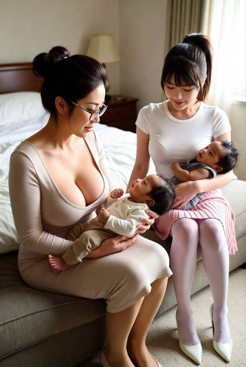 ppaadbb's tweet photo. 这是母女俩生完孩子的样子 两个人各抱着自己的黑皮肤小宝宝 两个孩子长的一模一样 https://t.co/lMr5jFPR1X