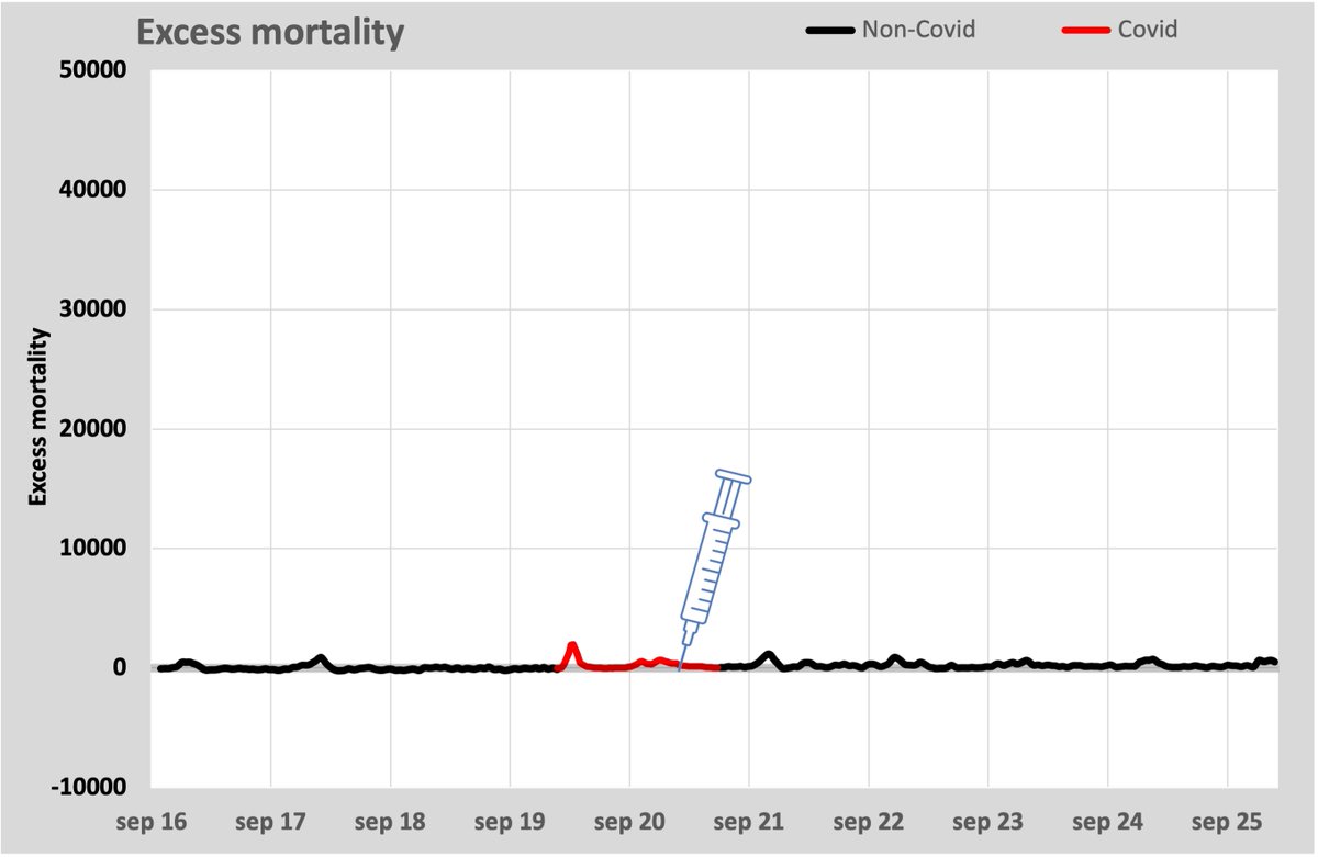 SteigstraHerman's tweet image. Dit is het beeld dat @mkeulemans heeft van de #corona pandemie en de daaropvolgende vaccinaties. Kijk goed door de bril van Maarten: ER IS GEEN OVERSTERFTE. En al helemaal niet na de vaccinatie: "Fantasie van anti-vaxxers".
1/