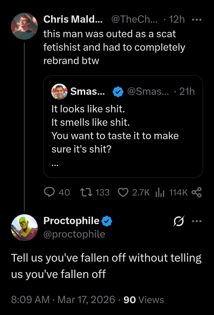 Proctophile tweet media