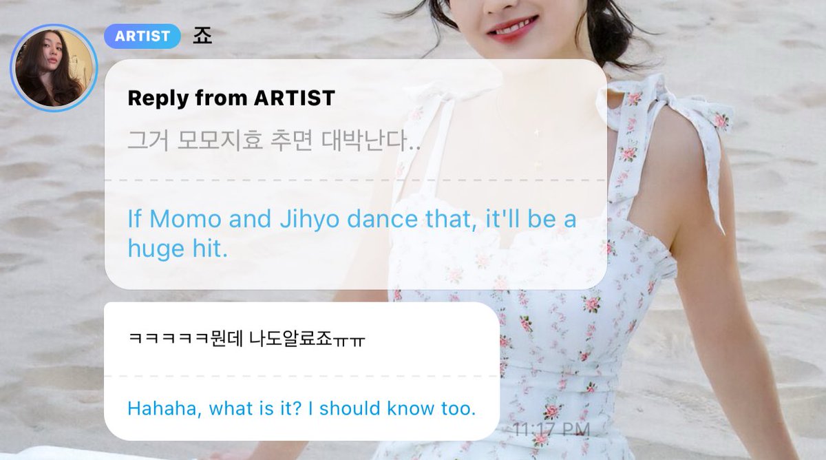 cactusjihyo's tweet photo. someone mentioned about two challenge! omg MOHYO PLS DO IT https://t.co/NeN11eyodn