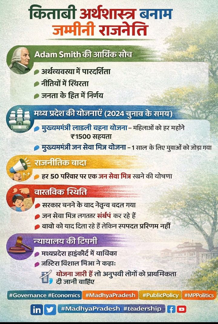 माननीय मुख्यमंत्री जी अपना वादा पूरा कीजिए, अपनी ही सरकार को यूं ही बदनाम मत होने दीजिए, जब आप ही कहते हैं कि शिवराज द्वारा हर घोषणा पूरी होगी तो जन सेवा मित्र योजना बंद क्यों? ???????? अन्याय मत कीजिए महाराज जी आप प्रदेश के राजा हैं यह शोभा नहीं देता 
#जनसेवा_मित्रो_को_बहाल_करो