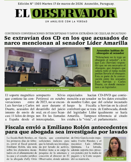 sebaalvareza's tweet photo. IMPUNIDAD NIVEL LABORATORIO

Las conversaciones entre el abogado Carlos Duarte (acusado por tráfico internacional de drogas desde el aeropuerto S. Pettirossi) y el senador del PLRA, Líder Amarilla, fueron borradas, presumiblemente en el Laboratorio Forense del Ministerio Público. https://t.co/0zNLOrQmoE