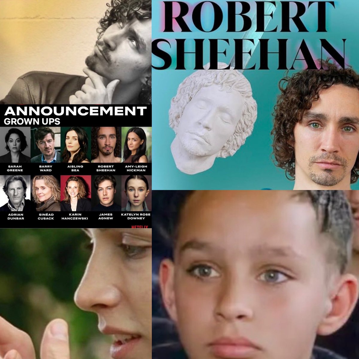 Happy St Patrick’s Day to all who celebrate. Photos show some of the many of Robert Sheehan projects filmed, on stage, in print or associated with Irish writers and directors, including his own books. ©️projects