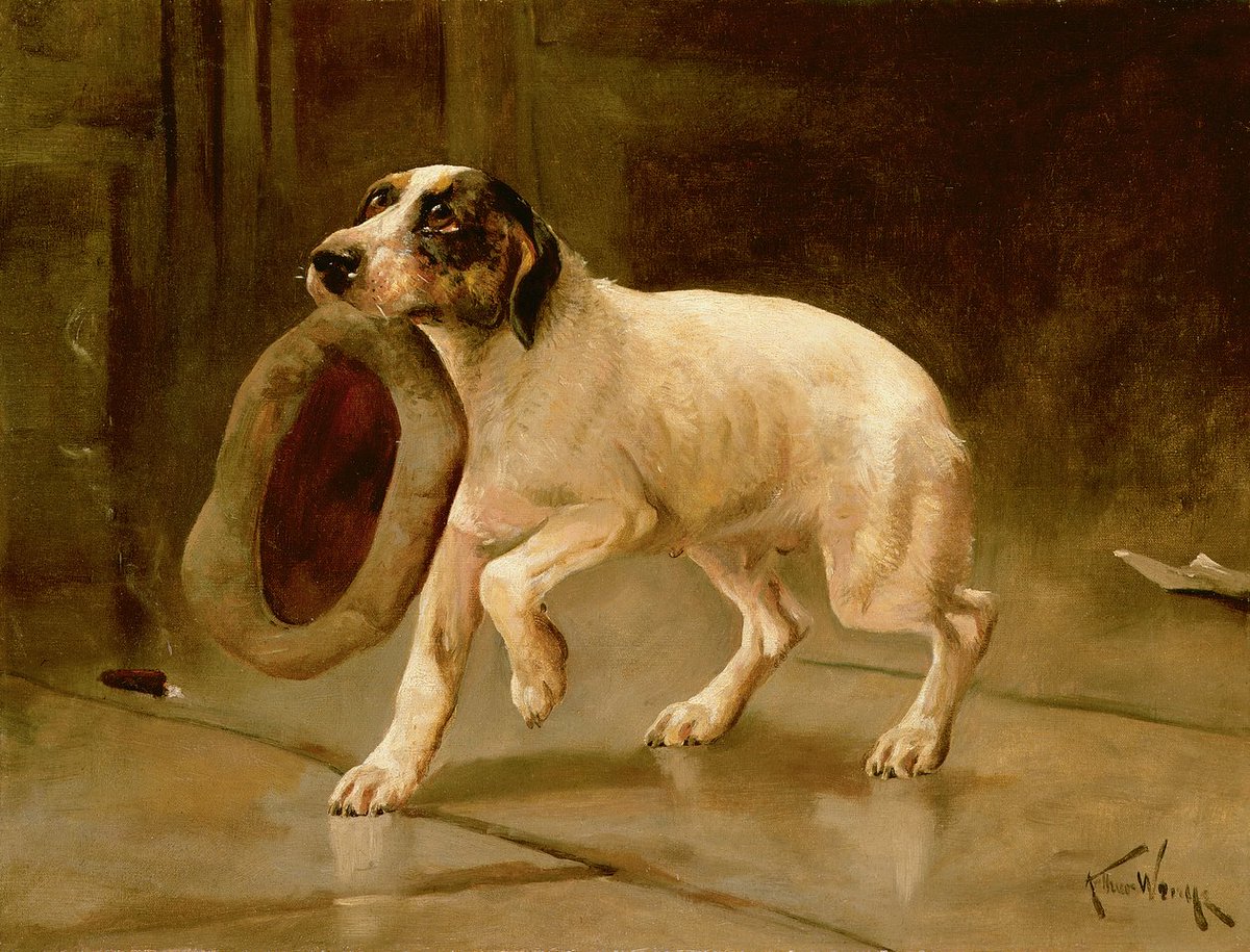 アーサー・ワードル
（Arthur Wardle、1864–1949）
『ご主人さまの帽子』
（Master's Hat）