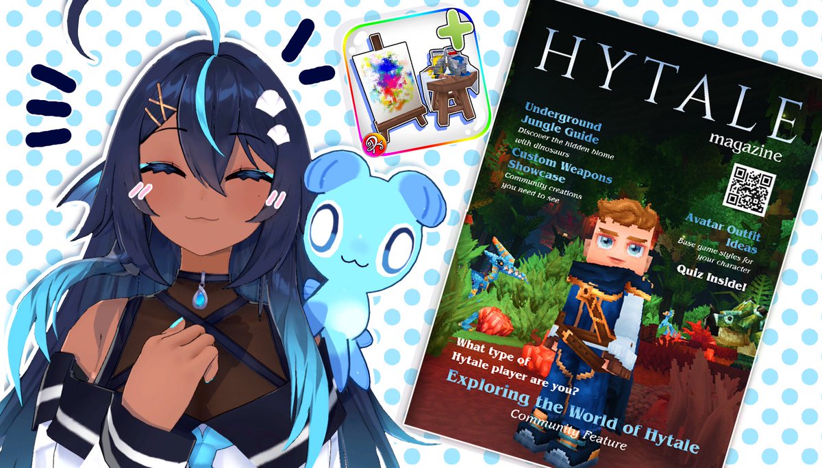 RenlayRenee's tweet photo. My Artist's Study Hytale furniture set mod is in a magazine! ＼(≧▽≦)／

Go check out the first issue of Hytale Magazine! They did an amazing job!
---
Link below! vvv https://t.co/HooivdfnPJ