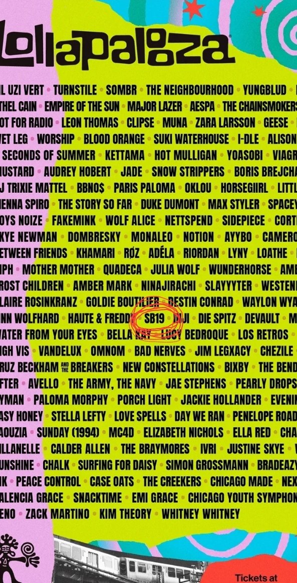 dagodgivengrace's tweet photo. SB19 GOES LOLLA 
#SB19xLollapalooza
@SB19Official #SB19 https://t.co/hUkmwXOGYm