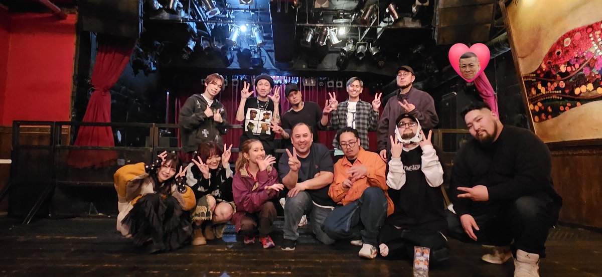 『anniversary of meeting vol.16』
　　　～出会いの記念日～
終了しました(＞Д＜)ゝ”
皆さんバチバチにカッコ良く、アチアチなライブでとても楽しかったです😆

アーティストの皆さん、ご来場の皆さん、スタッフの皆さん、本日はありがとうございました🙇‍♂️

写真ですが、RHYME CHOP