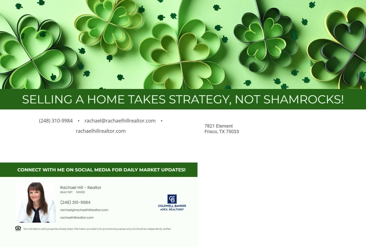 rachaelhrealtor's tweet image. Your pot of gold could be a new home 🏡🍀
If buying is on your 2026 wish list, let’s start the search.

#HouseHunting #LuckyHome #DFWHomes #StPatricksDay