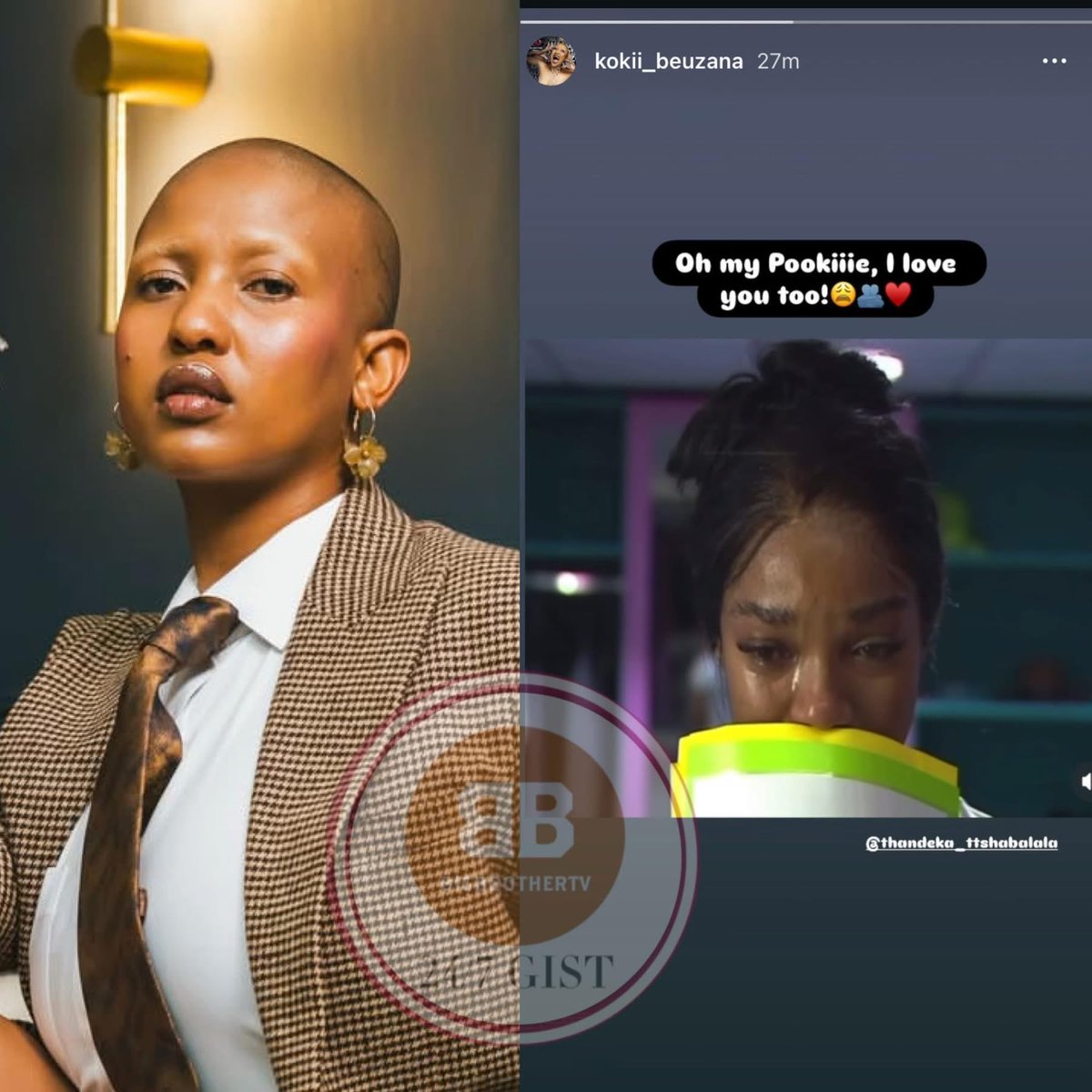 EyeInTheSystem's tweet photo. The only friendship female friendship I approve for her. Thank you @BeuzanaKoki , she knows you love and are rooting for her.
#Thaki
#ThandekaTshabalala
#Kokiibeuzana
#BBMzansiS6 https://t.co/jG6UMfrWJJ