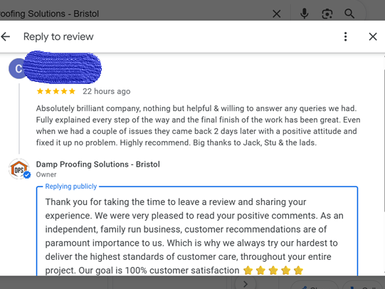 DampSolutions1's tweet photo. Four new 5‑star @Google reviews.

Customers are calling out clean work, clear communication, and results that actually fix the problem.

We don’t cut corners. We don’t guess. We fix damp properly!

Proud of the standard we set.
Proud of the team delivering it. https://t.co/P3svS1Phwl