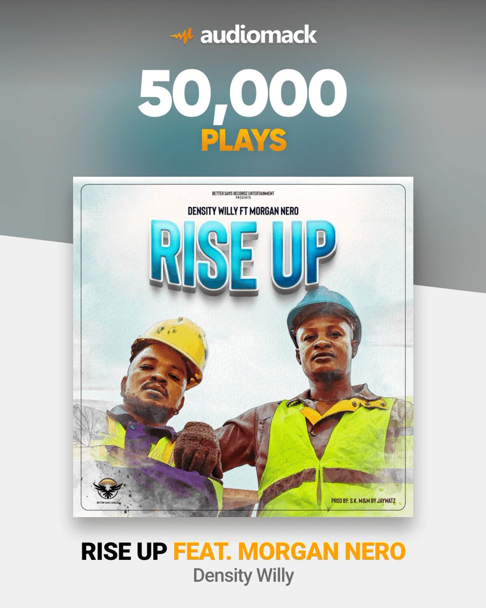 densitywillys's tweet photo. Congrats to us, fans!🥳
"RISE UP" hits 50,000 streams on Audiomack!
Let’s run it up even more—stream below👇

https://t.co/ap0KWB0f1L https://t.co/1Urv7CfhdJ