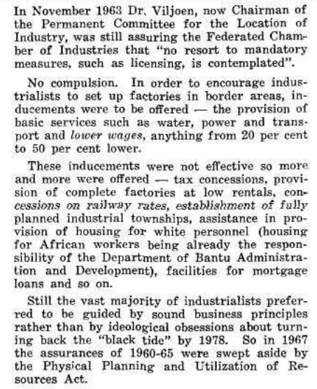 Let one present to you HOW Abelumbi established these industrial areas just for their benefit.

The state provided LAND, cheap labour[townships nearby], subsidised electricity, water and road infrastructure plus funding from IDC, SARB, departments