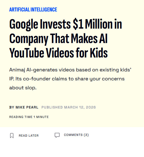 DeepHumor's tweet image. Unfortunately it's hard to take YouTube's attempts to get rid of AI slop seriously when they do things like this...