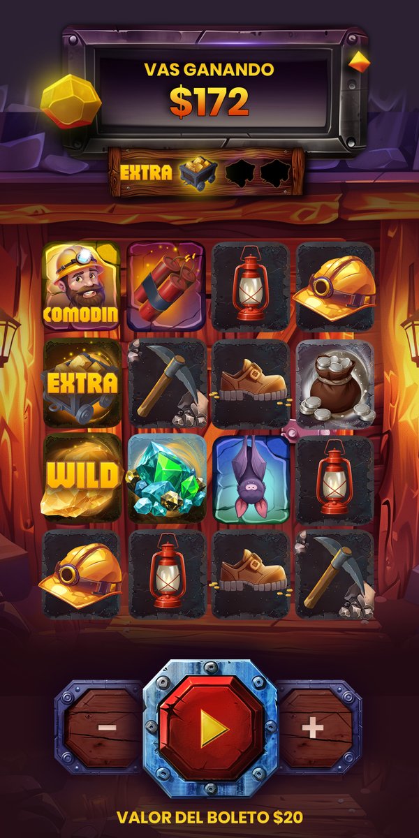 ninia_yol's tweet image. Digging for gold... and winning 💰⛏️  Mineros Slot Game — full UI design. Symbol set, HUD elements, bonus screen &amp;amp; mobile/desktop layouts.  behance.net/sol_design_gam…  #GameUI #GameArt #SlotGame #GameDesign #MobileGame #2DArt