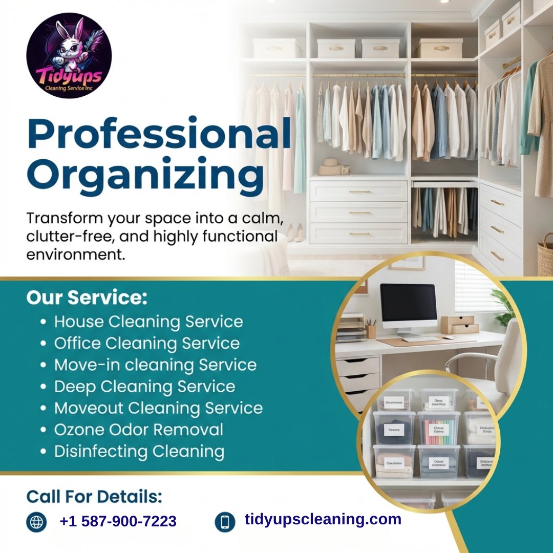 TidyUps2022's tweet image. 🧺✨ Professional Organizing for a Clutter-Free Life Book your professional organizing service today 👇
🔗 tidyupscleaning.com

#ProfessionalOrganizing #HomeOrganization #DeclutterYourLife #OrganizedHome #ClutterFree #OrganizingService #TidyHome #SpaceOrganization #Home