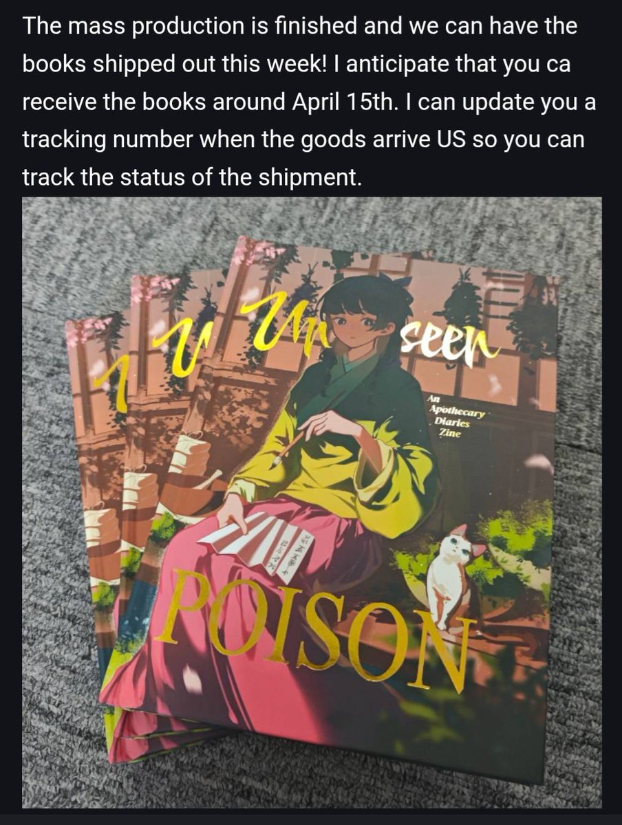 Unseen Poison - An Apothecary Diaries fan zine tweet media