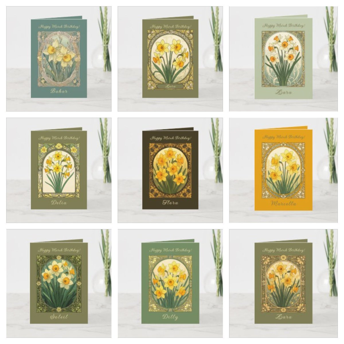 TaicheTees's tweet image. March Birthflower 🌼
Bright daffodil designs celebrating March birthdays—symbols of renewal and fresh beginnings. Fully customizable and ready to stand out.

#MarchBirthflower #Daffodil #BirthdayCards #SpringDesign #CustomGifts #taiche zazzle.com/collections/ma… via @zazzle