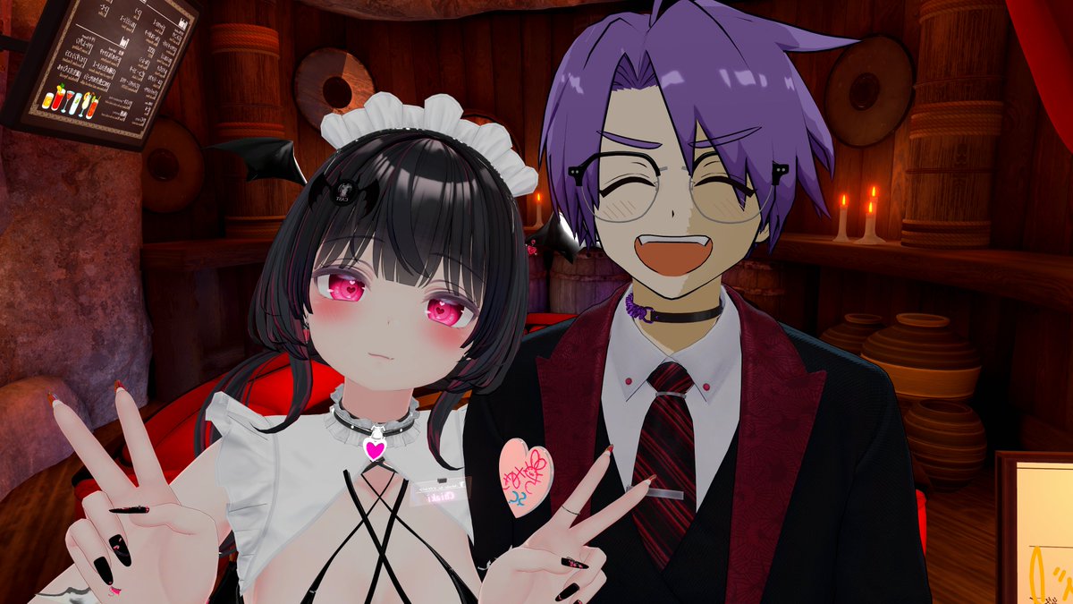 VRChiaki's tweet photo. サキュバス酒場LILITH出勤日🦇
第3インスタンス「sao＊chan」さんへフレンド申請、Joinをお願いします💡

まだまだ肌寒いですね？一緒に酒場で温まりませんかっ🦇💕
本調子ではないので、アフター不参加です...！
#サキュバス酒場 https://t.co/v3n7QiBR68