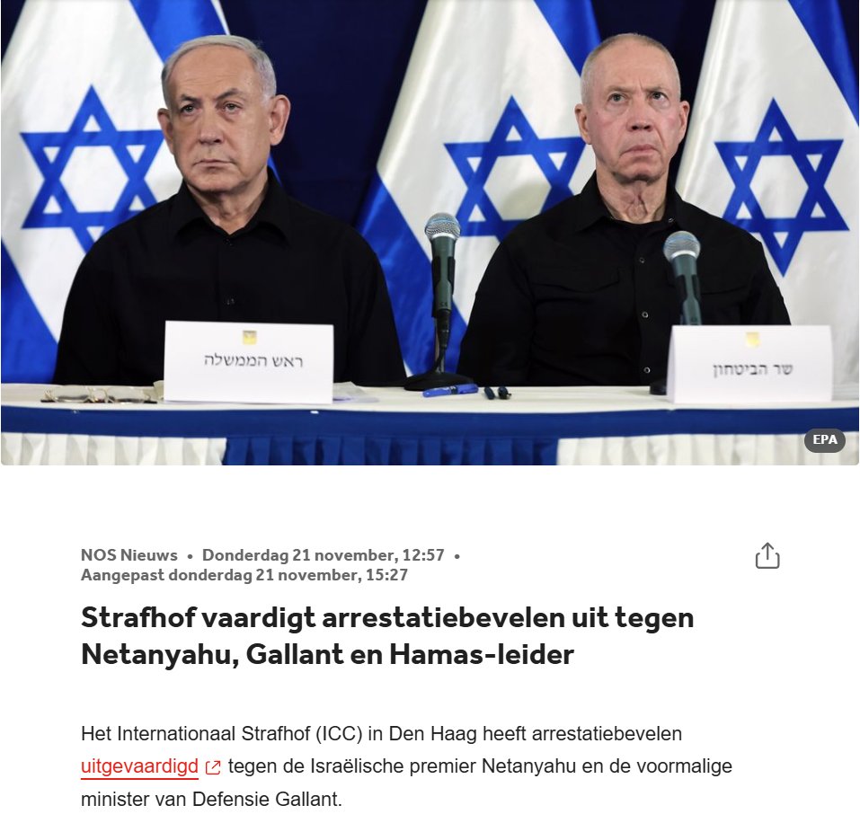 TheStingingBee's tweet photo. @HammersteinO #Nietonzeoorlog

De oorlog van het oorlogszuchtige Israël en de VS is inderdaad “Niet onze oorlog”

Hier nog een trio verdachten van oorlogsmisdaden en misdaden tegen de menselijkheid.

https://t.co/jFG5w5m1AU

#ICC https://t.co/hoCzdSkZPM