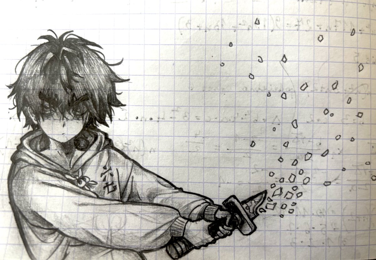 Yixin_x_x's tweet photo. Seven in my math notebook
#scissorsseven #anime #刺客伍六七 https://t.co/t4A6qVisbh