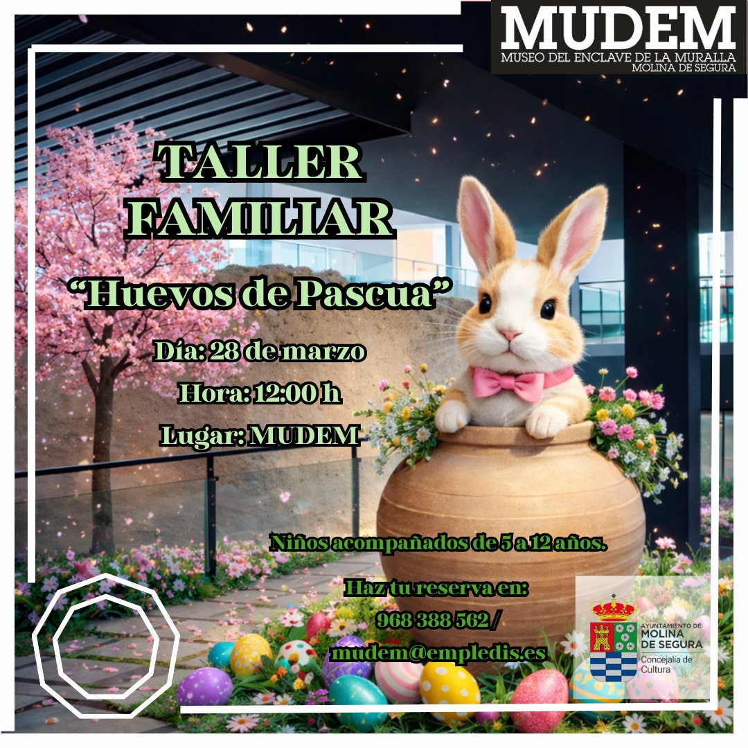 MUDEMMUSEO's tweet photo. Taller familiar el próximo 28 de marzo. Ven a disfrutar de una actividad donde crearemos y decoraremos nuestros propios huevos de Pascua. Una actividad llena de color, creatividad y diversión para compartir en familia. Plazas limitadas. https://t.co/mY0rnPSf2f