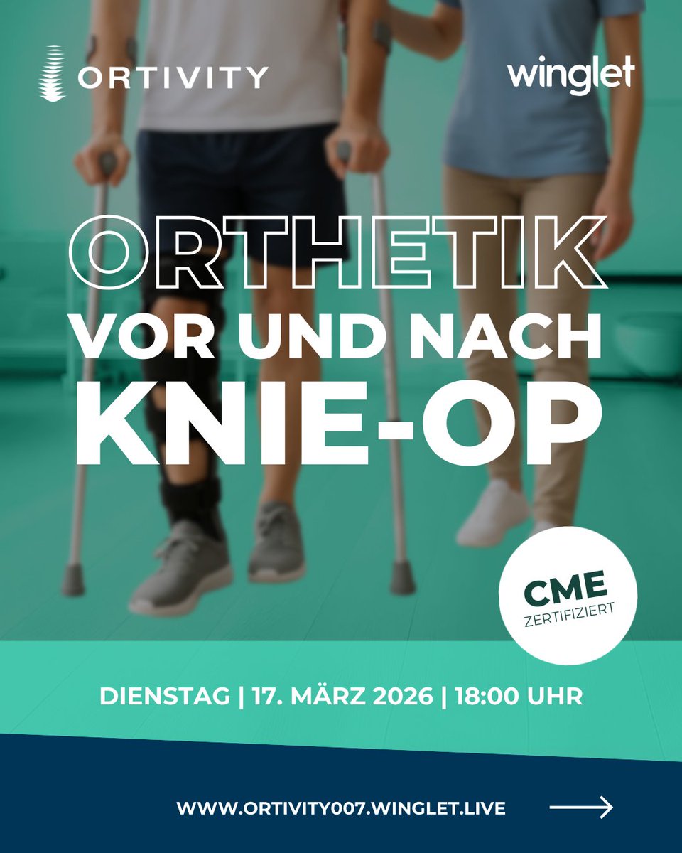 wingletedu's tweet photo. 🎯 𝗟𝗜𝗩𝗘 𝗧𝗢𝗗𝗔𝗬: Join Ruth Hendrix, Hannah Jendreyko, Andreas Lenich, and Stefan Sell at 18:00 CET for orthotics before and after knee surgery. 🔗 https://t.co/z023ETLBUW #ORTIVITYAcademy #Orthotics #Orthopedics #Rehabilitation #MedicalEducation #WingletCommunity https://t.co/6v90BG1jns