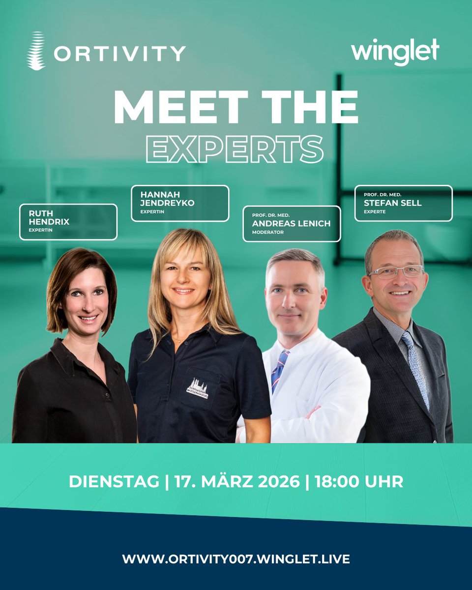 wingletedu's tweet photo. 🎯 𝗟𝗜𝗩𝗘 𝗧𝗢𝗗𝗔𝗬: Join Ruth Hendrix, Hannah Jendreyko, Andreas Lenich, and Stefan Sell at 18:00 CET for orthotics before and after knee surgery. 🔗 https://t.co/z023ETLBUW #ORTIVITYAcademy #Orthotics #Orthopedics #Rehabilitation #MedicalEducation #WingletCommunity https://t.co/6v90BG1jns