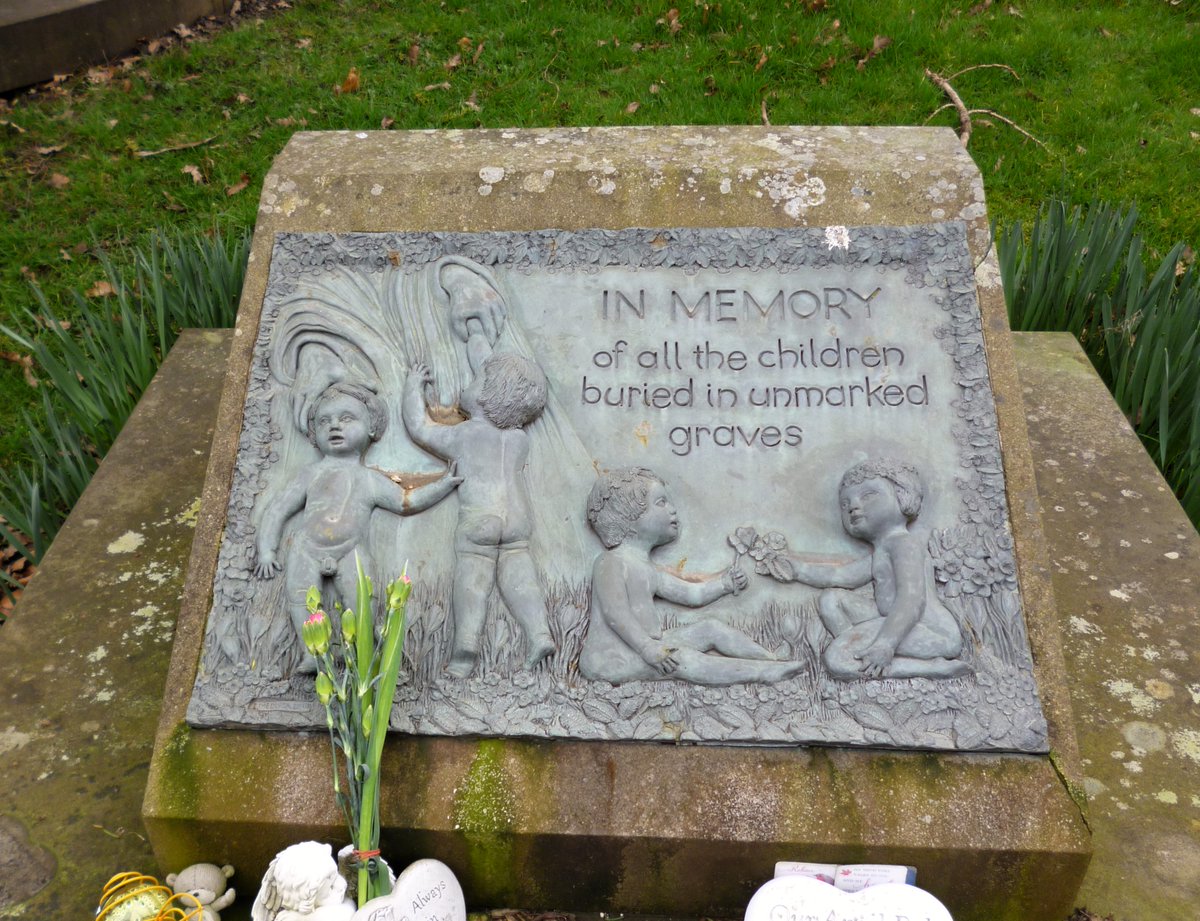 A lovely memorial to children buried in unmarked graves at Edgerton Cemetery, Huddersfield.