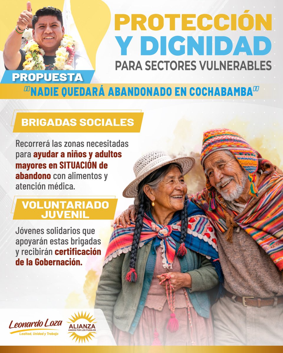 LeonardoLoza18's tweet image. Nuestros #niños y nuestros #adultos mayores merecen cuidado y atención.
Cuando seamos gobernador, impulsaremos Brigadas Sociales junto a jóvenes voluntarios para apoyar a quienes más lo necesitan.