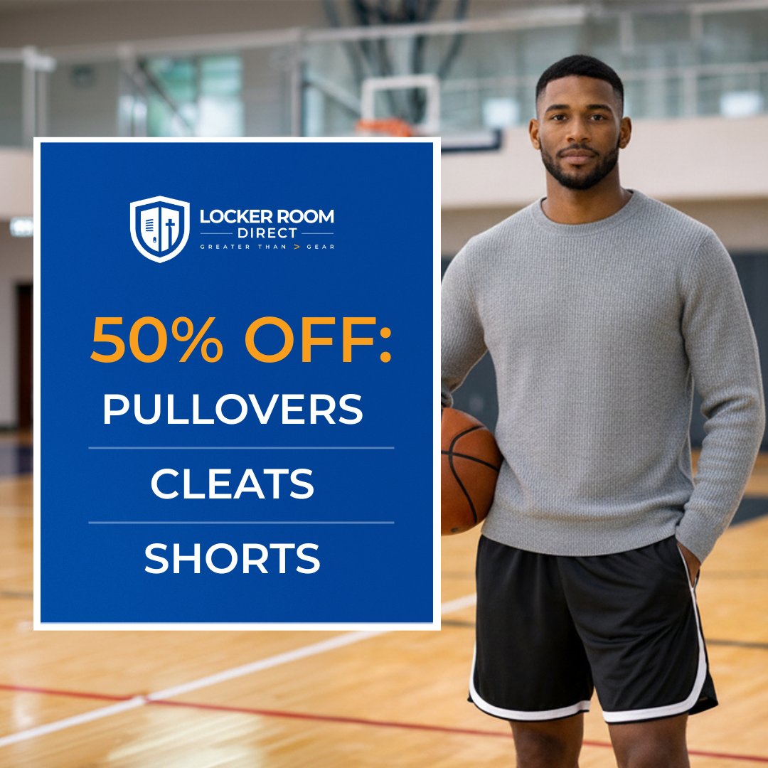 Locker_R_Direct's tweet photo. Upgrade your game-day and training gear with 50% off select pullovers, shorts, and cleats! From performance pullovers perfect for layering to lightweight shorts built for action, these pieces deliver comfort and value. Shop today before these deals disappear! https://t.co/OVyRnleGWh