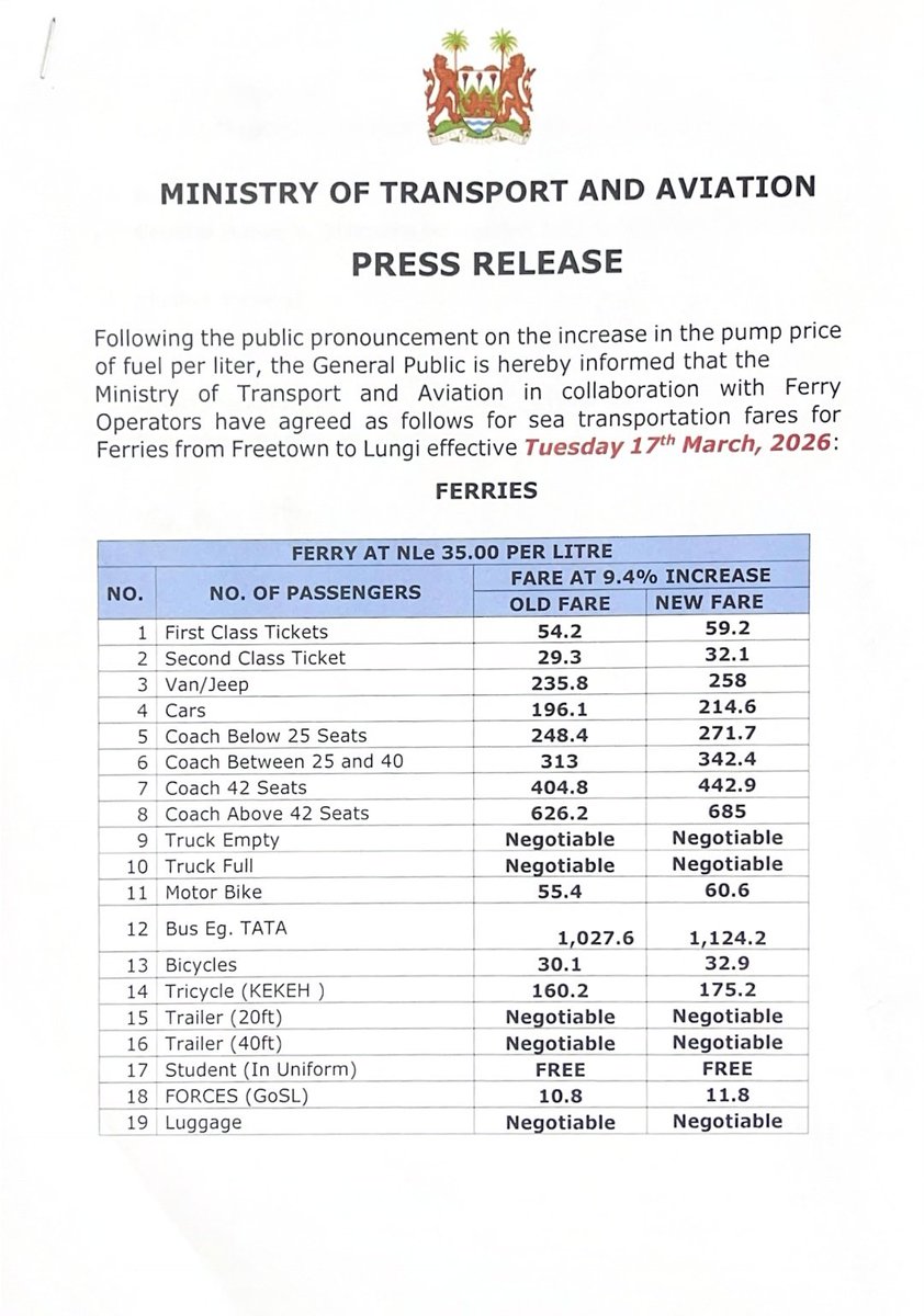 Ministry of Information & Civic Education S/Leone tweet media