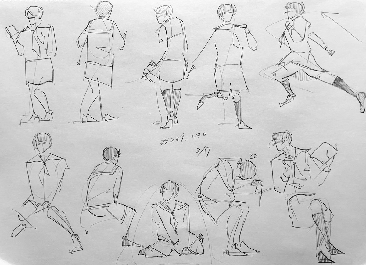 よじすぎ|10000体クロッキー tweet media