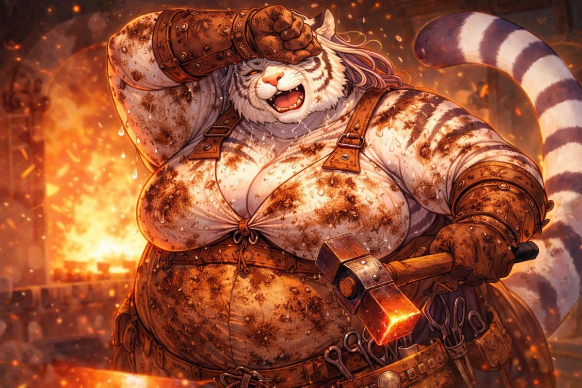 鍛冶屋の雌白虎⚒️R18也 tweet media