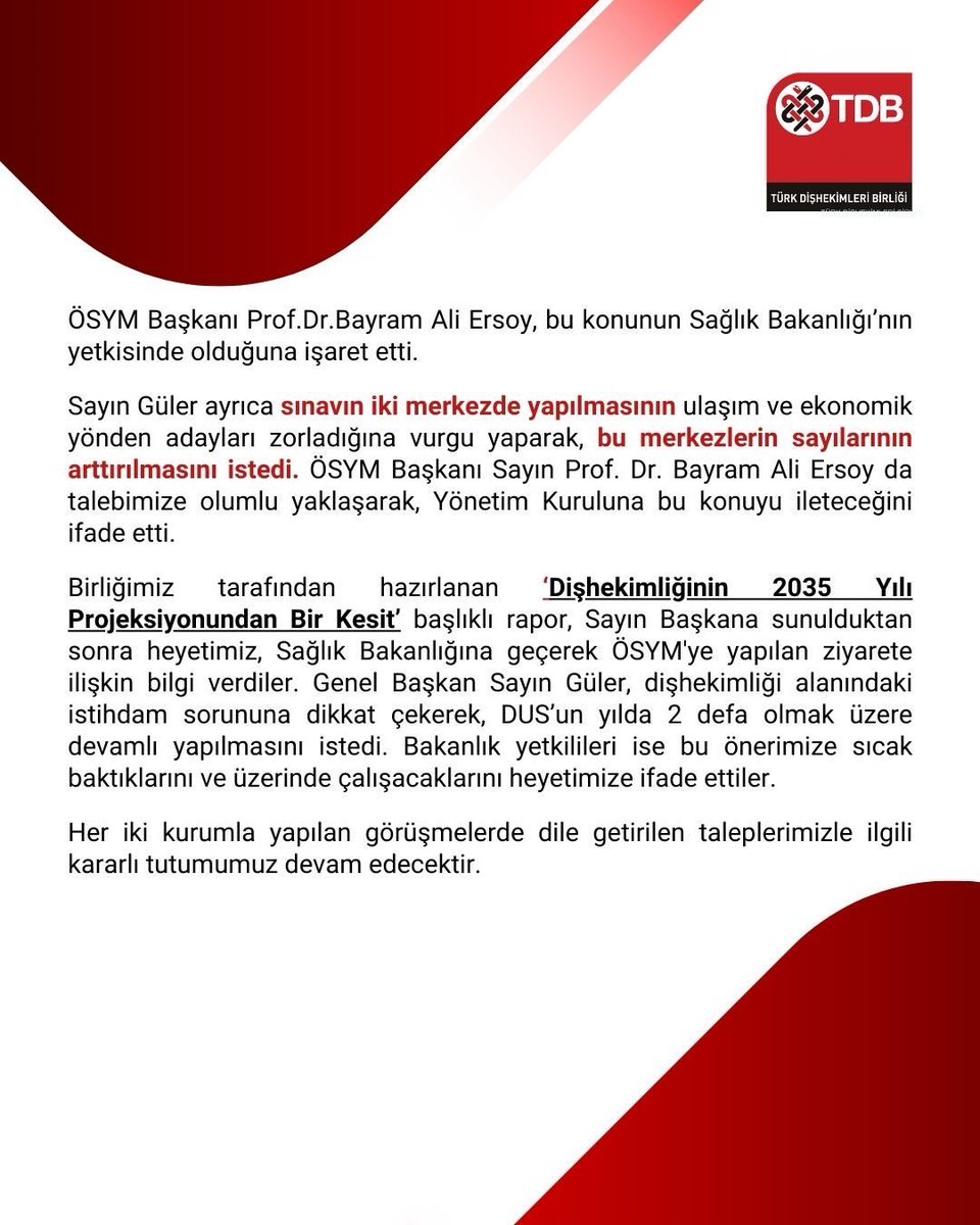 Türk Dişhekimleri Birliği tweet media