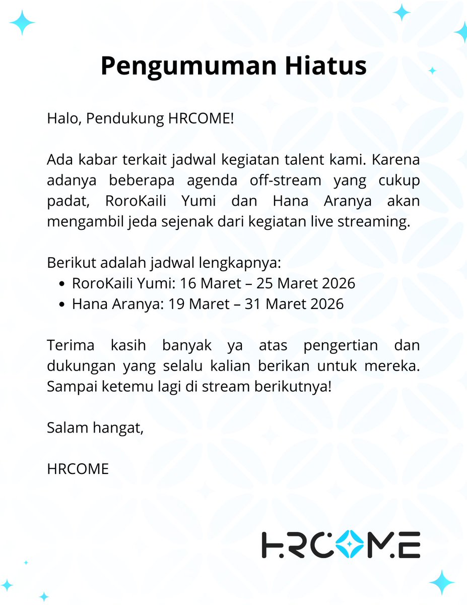 HRCOME tweet media