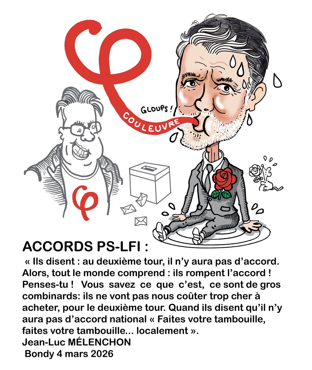 OLIVIER FAURE-JEAN-LUC MÉLENCHON: accords PS-LFI pour le deuxième tour des municipales.