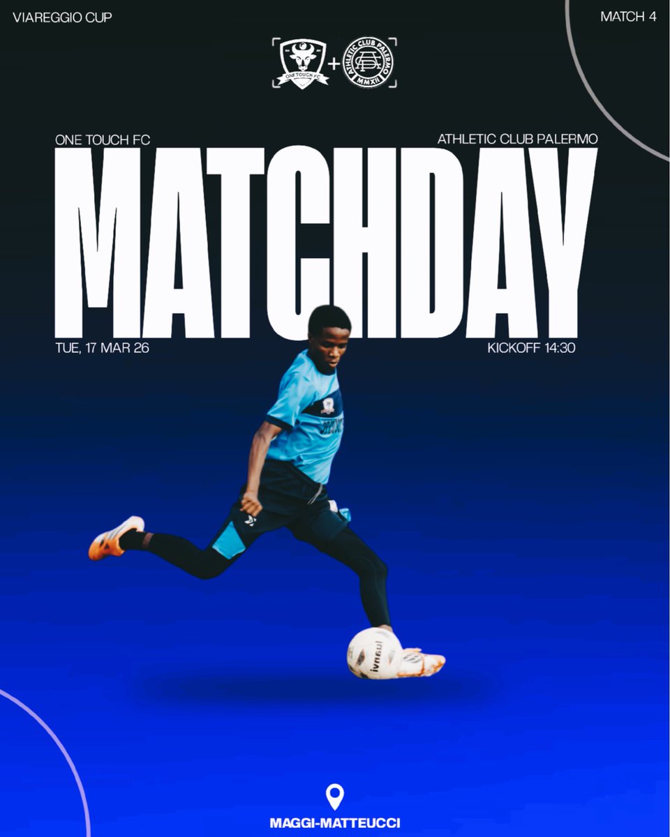 _OneTouch_FC's tweet photo. Matchday energy is here.
 One Touch FC vs Athletic Club Palermo
Kickoff: 14:30 Location: Maggi-Matteucci

We step on the pitch with intent, We play with discipline, We chase the result.

Your support matters. https://t.co/KFilzaOOEj